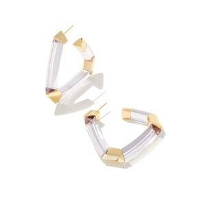 Kendra Scott Arden Gold Statement Hoops in Clear Acetate